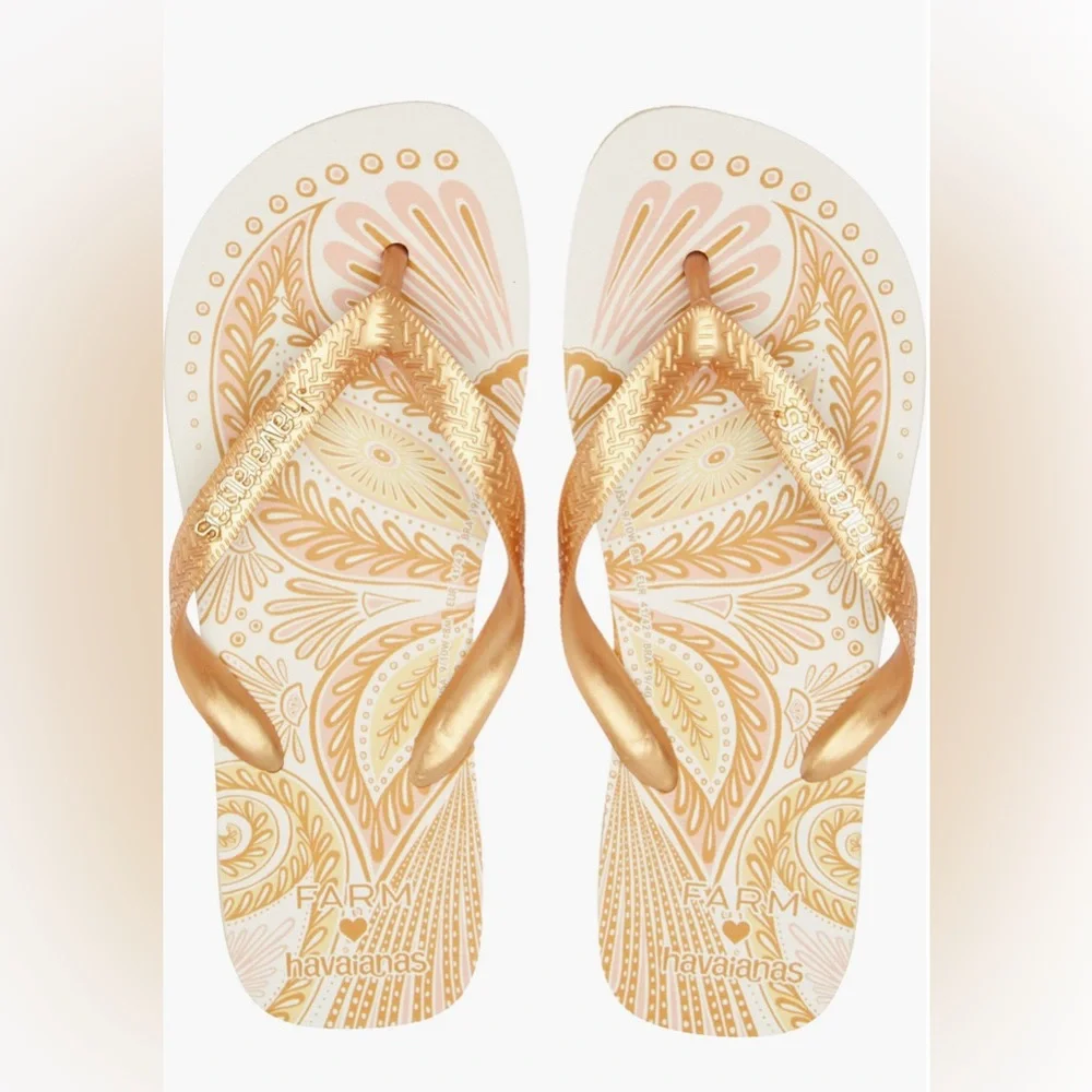 NEW! Havaianas x FARM Rio Papillon Flip Flop - Picture 6 of 7